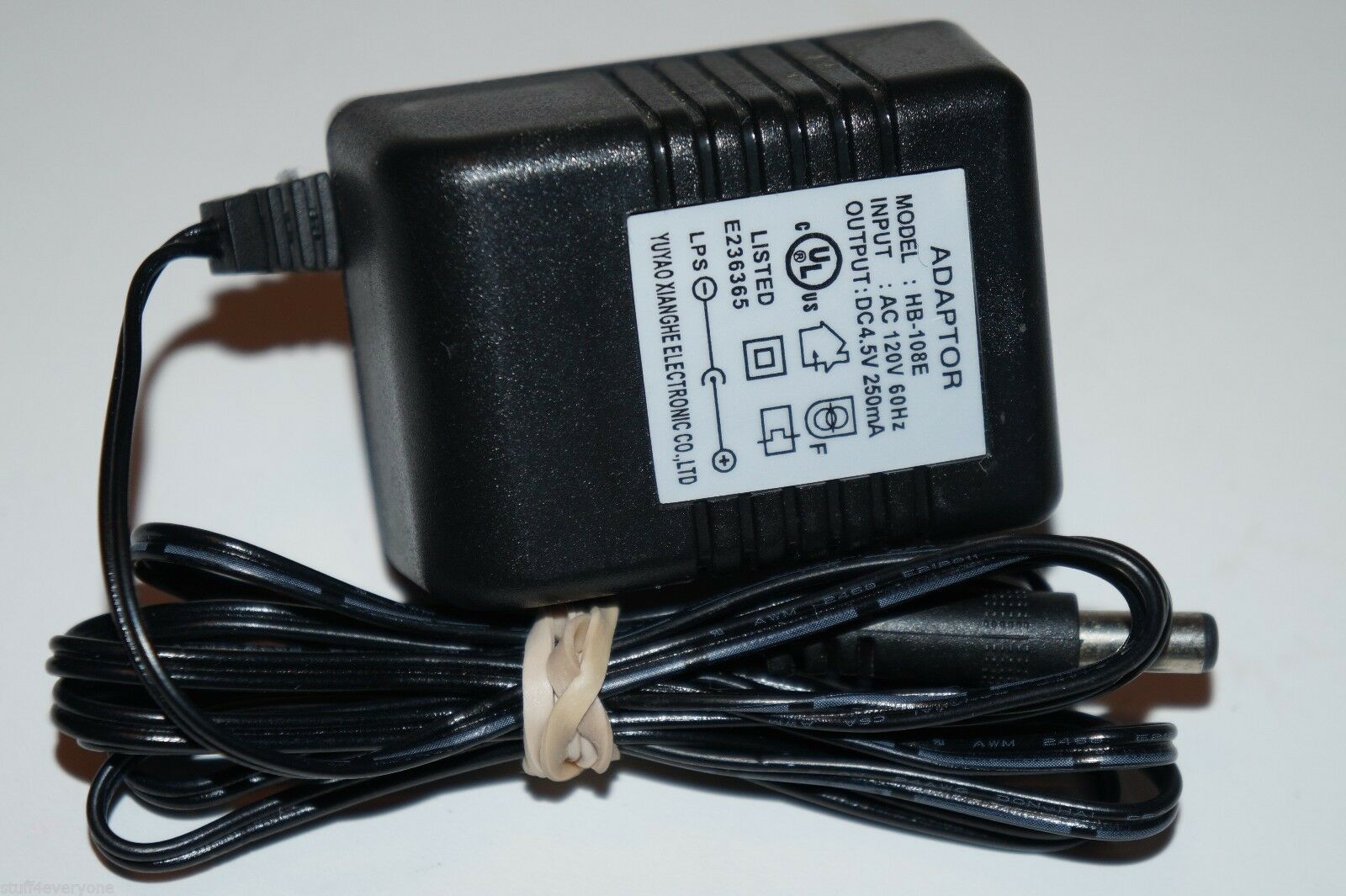 *Brand NEW*4.5V 250mA Yuyao Xianghe AC Adapter HB-108E AC Adapter Power Supply